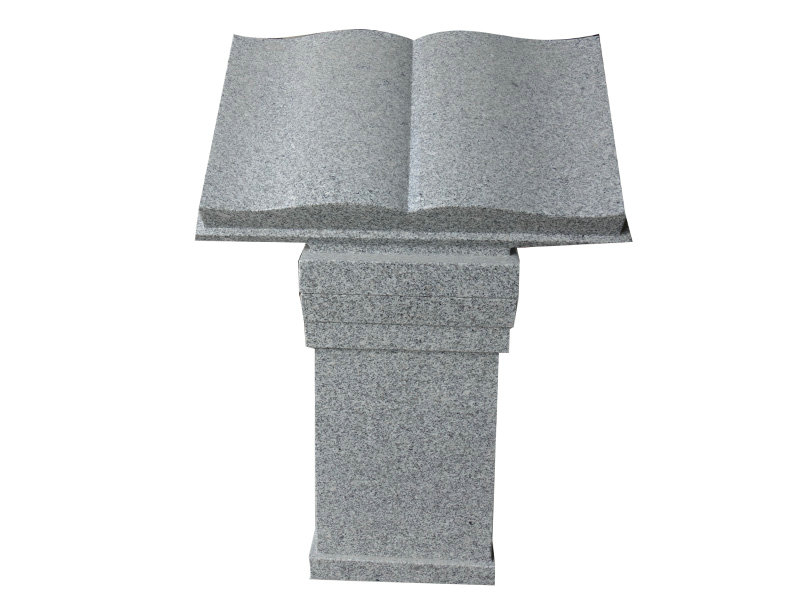Grey Granite Open Book Style Headstones For Funeral
