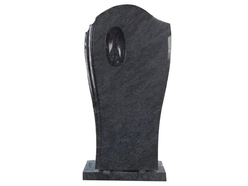 Bahama Blue Granite Headstones With Inlaid Diamond