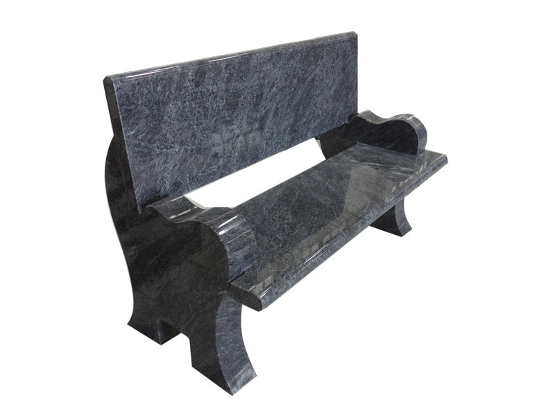 Bahama Blue Granite Memorial Benches For Cemetery
