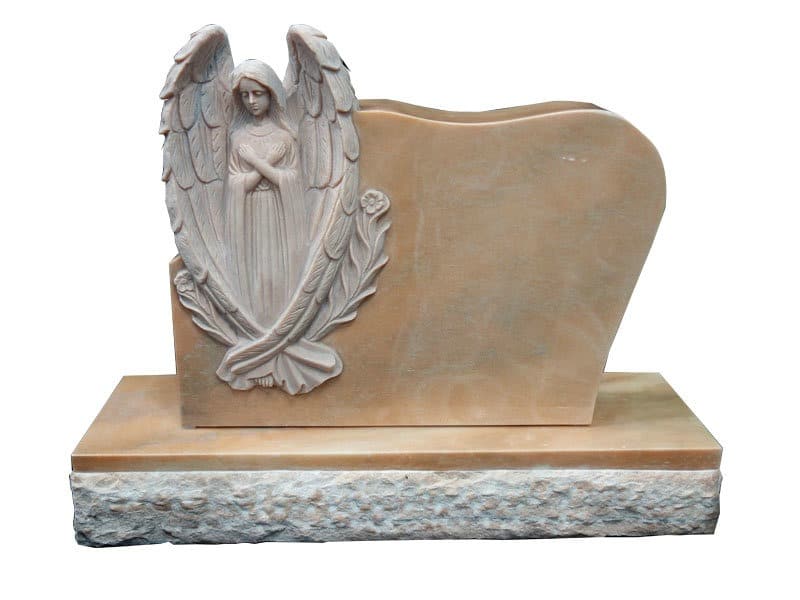 Delicate Marble Carved Angel Monuments Upright