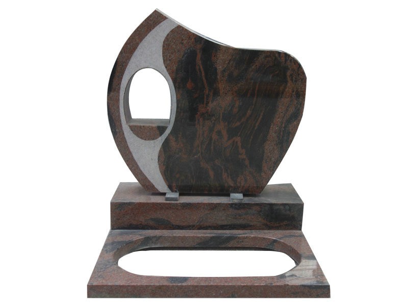 Norway Style Unique Shape Tombstone In Aurora Granite