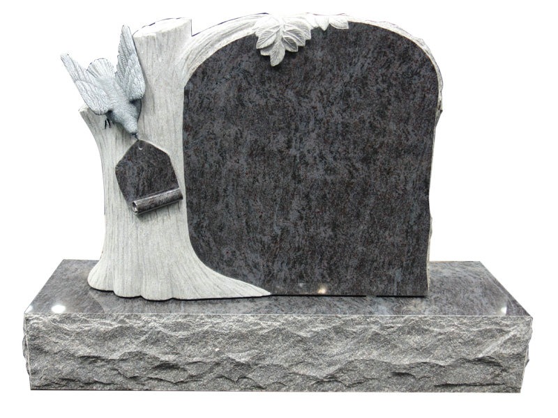 Amazing Granite Sculpture Monument With Tree And Eagle For Funeral