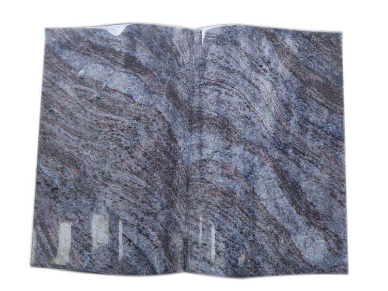 Bahama Blue Granite Open Book Headstone