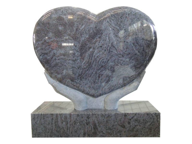 Special Carved Hands Holding Heart Shaped Monuments