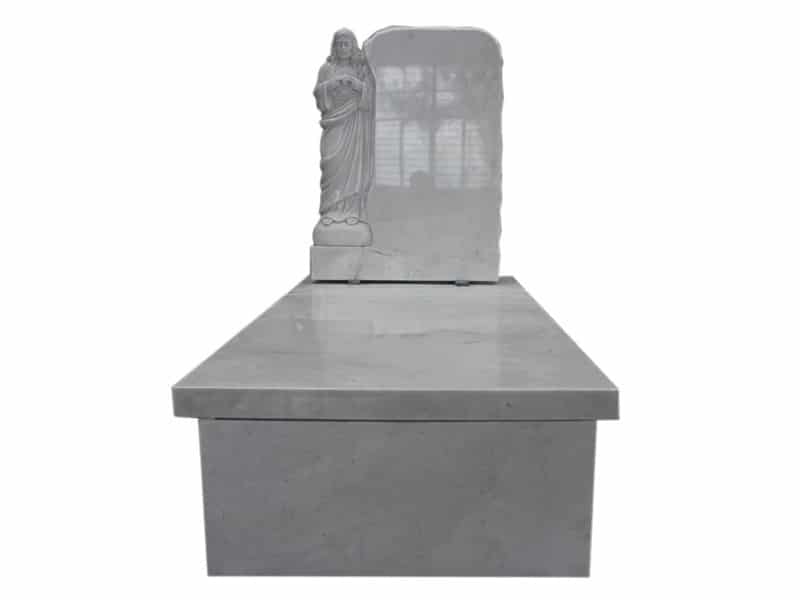 White Marble Carved Jesus Headstones For Cemetery